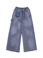 Distressed Graphic Wide Leg Pants 3