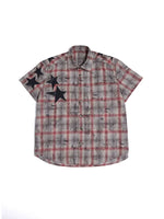 6238205226371,6238205226372,6238205226373, Boxy Checkered Short Sleeve Shirt