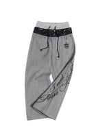 Patchwork Wide-Leg Jeans Pants 1