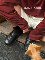 Pleated Leather Closed-Toe Mule Slippers 2