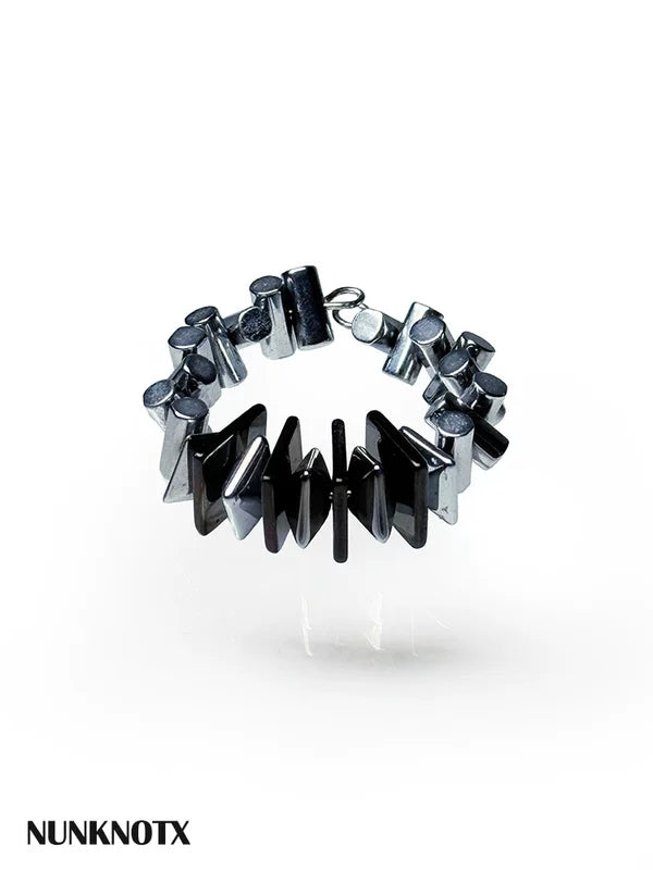 Beaded Punk Open Ring 5