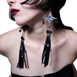 5309404326893, Punk Leather Tassel Earrings