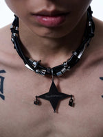 Leather Beaded Pendant Necklace 1