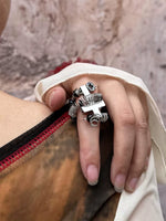 Handmade Hardcore Punk Cross Ring 3