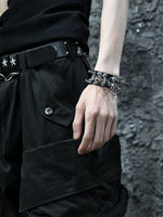 Punk Leather Spike Bracelet 4