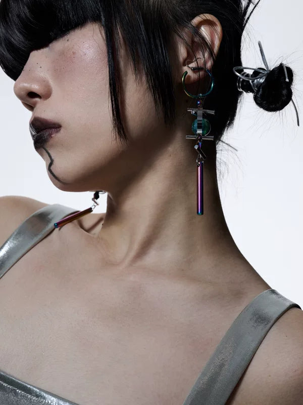 Deconstructed Punk Drop Earrings 2