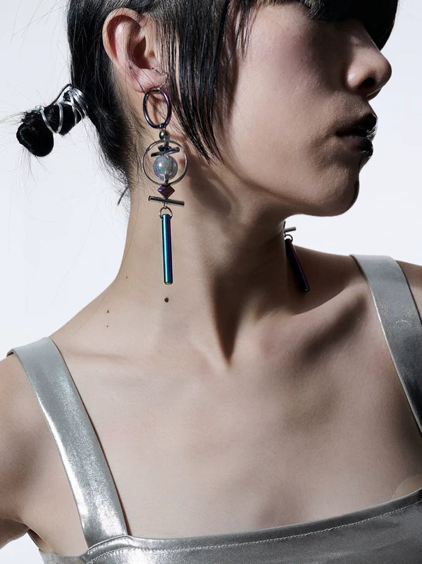 Deconstructed Punk Drop Earrings 4