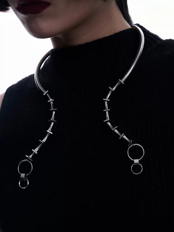 Punk Choker Sweater Chain Necklace 2