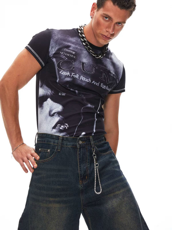 Graphic Print Short Sleeve T-Shirt 1