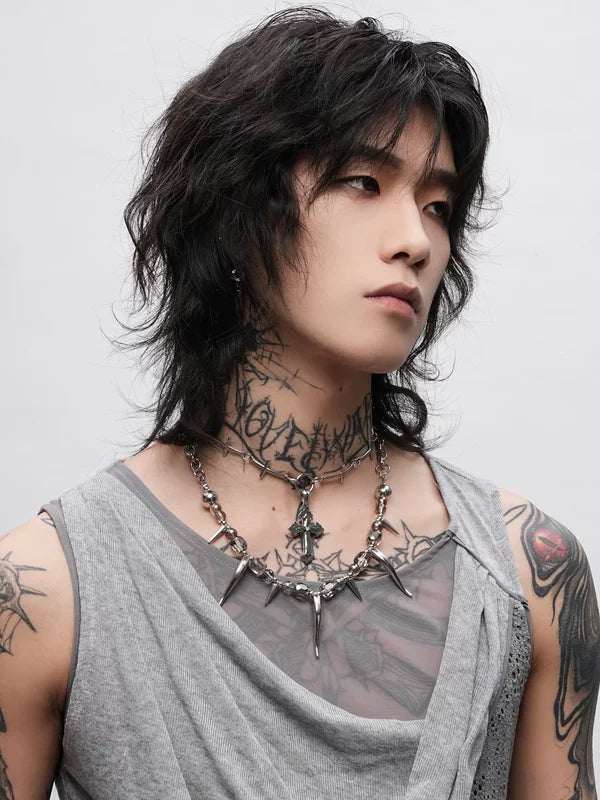 Punk Cross Pendant Necklace 3
