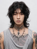 Punk Cross Pendant Necklace 4