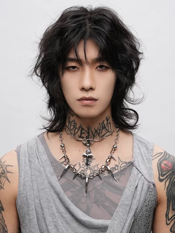 Punk Cross Pendant Necklace 4