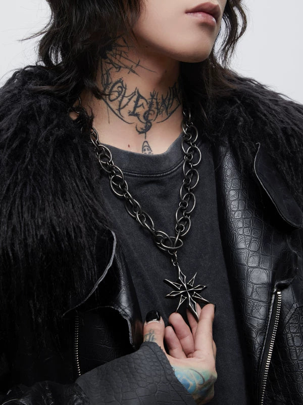 Punk Cross Pendant Necklace 1