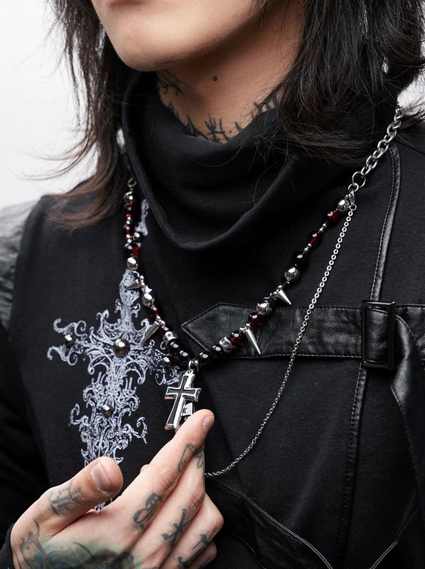 Gothic Cross Pendant Necklace 3