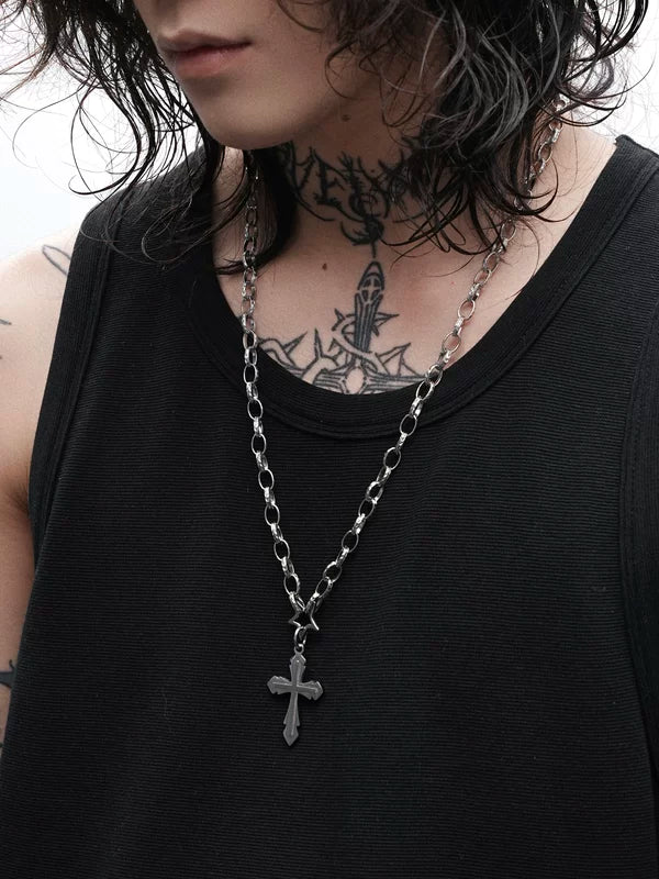 Titanium Steel Cross Necklace 3