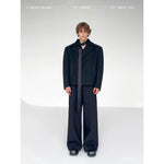 Short Wool Coat with Large Lapel 1