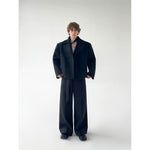 Short Wool Coat with Large Lapel 4
