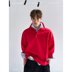 Polo Collar Long Sleeve Pullover Shirt 1