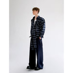 Long-Sleeve Plaid Shirt with Back Tie 5