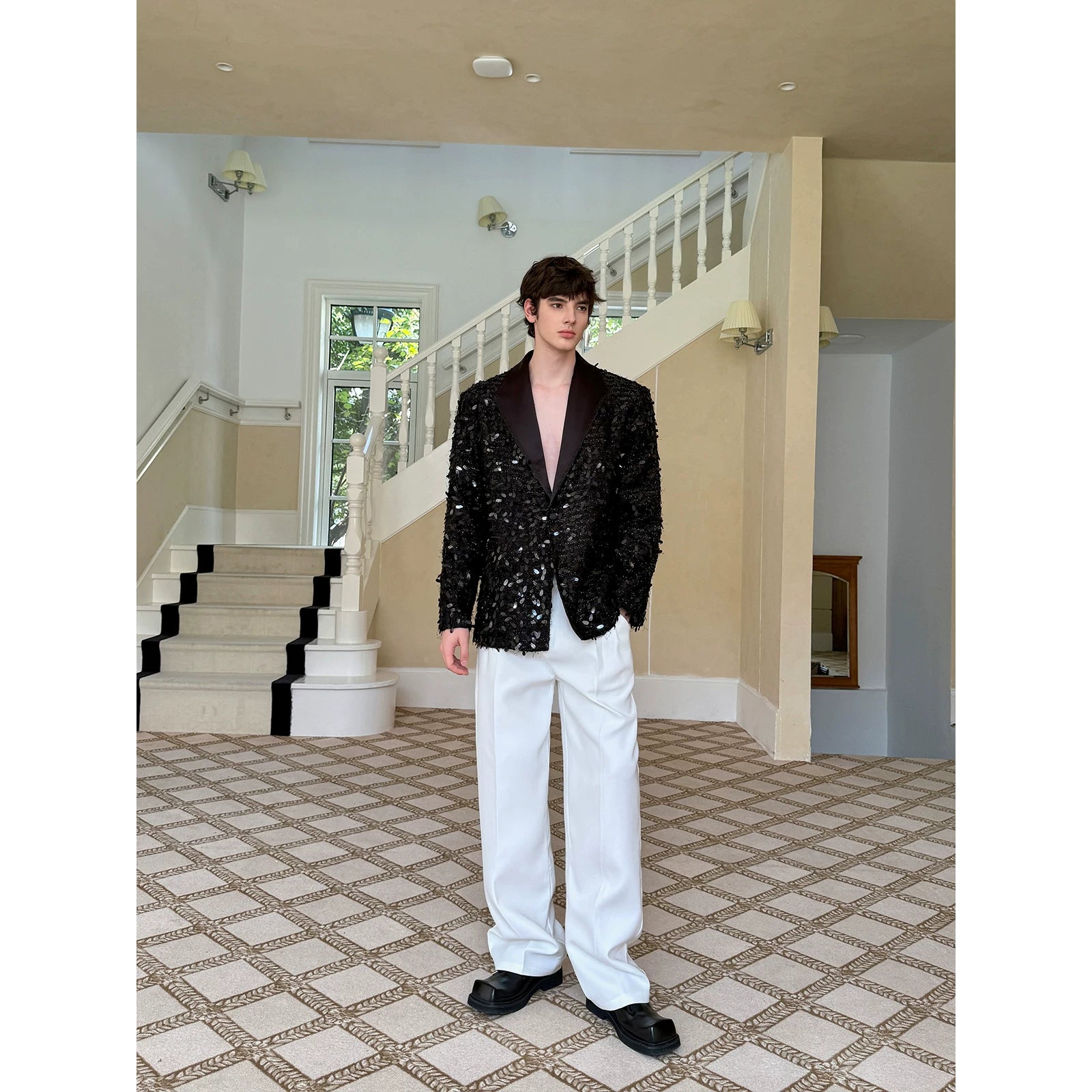 Sequin Embellished Suit Jacket 4