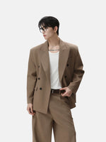 Double-Breasted Blazer and Wide-Leg Pants Set 3