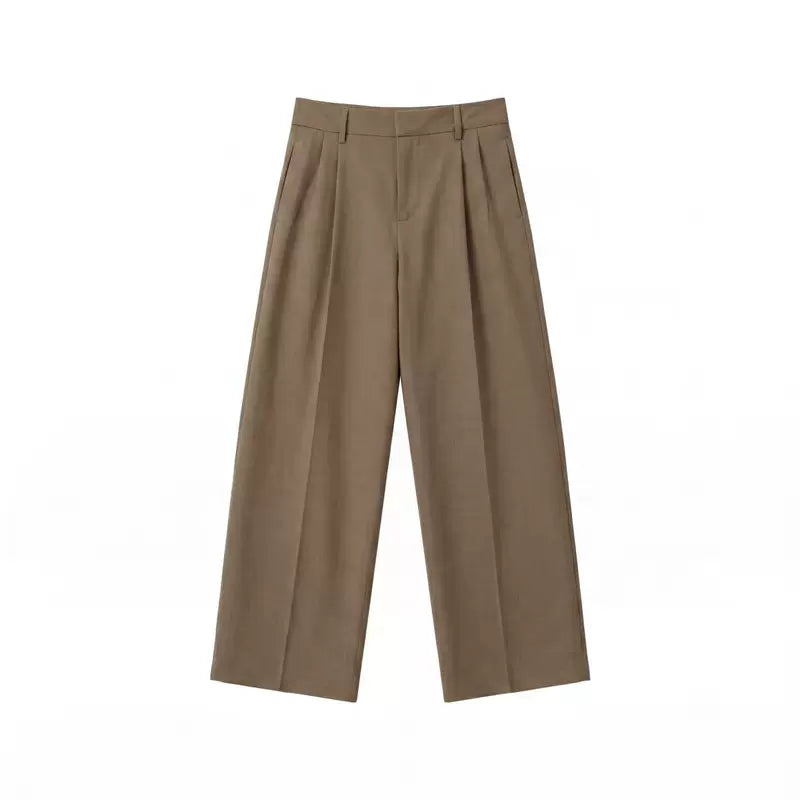 6285110638975,6285110638977,6285110638979,6285110638981, Double-Breasted Blazer and Wide-Leg Pants Set