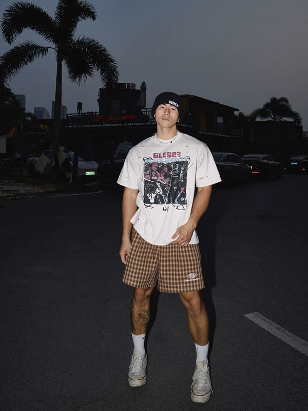 Distressed Graphic Short-Sleeve T-Shirt 2