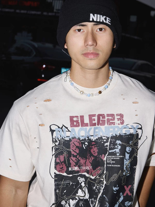 Distressed Graphic Short-Sleeve T-Shirt 5
