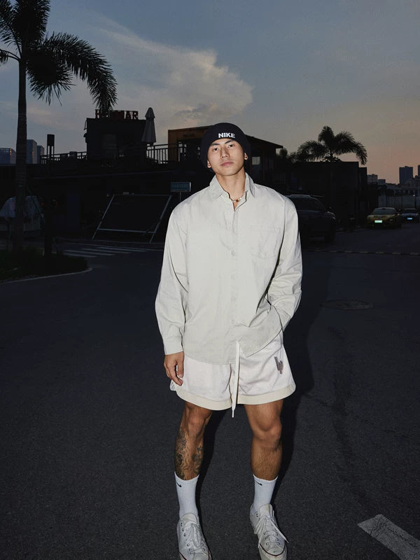 Loose Fit Long-Sleeve Button-Down Shirt 2