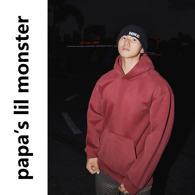 5948673941133,5948673941134,5948673941135,5948673941136,5948673941137, Heavyweight Loose-Fit Hooded Sweatshirt