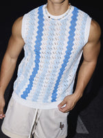 Wavy Pattern Knitted Vest 3