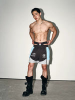 Racing Style Deconstructed Waistband Shorts 3