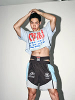 Racing Style Deconstructed Waistband Shorts 4