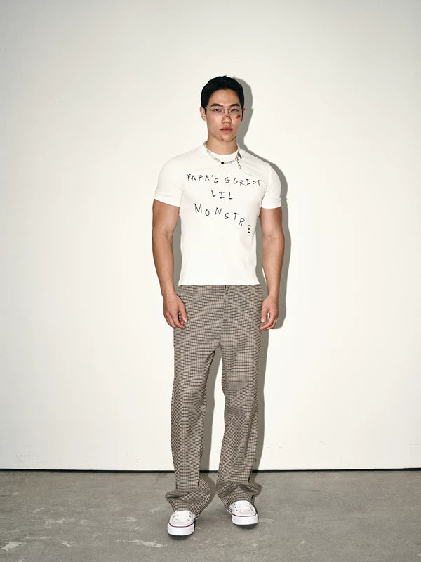 Slim Fit Letter Print T-Shirt 2