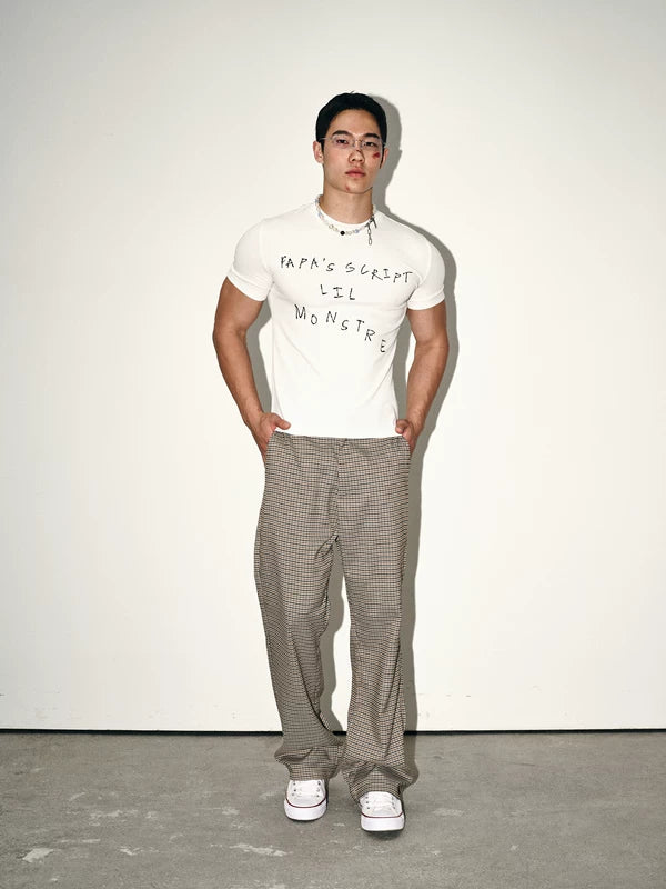 Slim Fit Letter Print T-Shirt 5