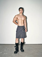 Straight Leg Shorts with Detachable Charm 1