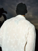Sheer Floral Embroidered Collared Shirt 4