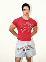 Retro Western Slim Fit Graphic T-Shirt 3