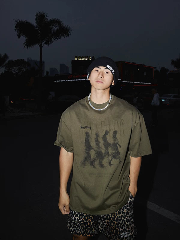 Distressed Graphic Print Short-Sleeve T-Shirt 3