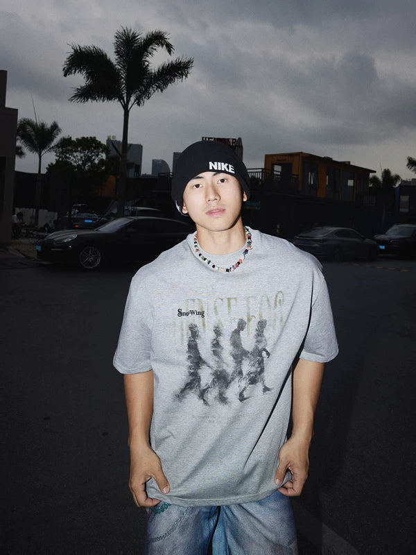 Distressed Graphic Print Short-Sleeve T-Shirt 4