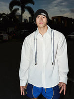 Long Sleeve Button Shirt With Suspenders 1