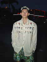 Embroidered Long-Sleeve Button-Down Shirt 1