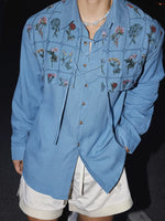 Embroidered Long-Sleeve Button-Down Shirt 4