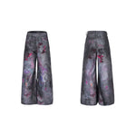 5946845152747,5946845152748,5946845152749,5946845152750, Distressed Graphic Print Wide-Leg Pants