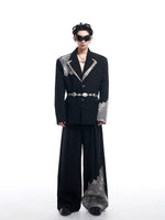 Lace-Trimmed Double-Breasted Suit Jacket 4
