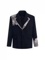 Lace-Trimmed Double-Breasted Suit Jacket 5