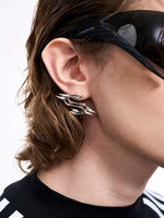 Abstract Brass Hoop Earrings Set 1