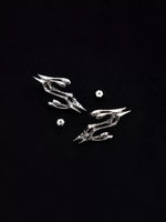 Abstract Brass Hoop Earrings Set 5