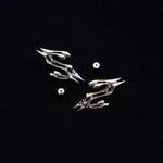 5798953046341, Abstract Brass Hoop Earrings Set
