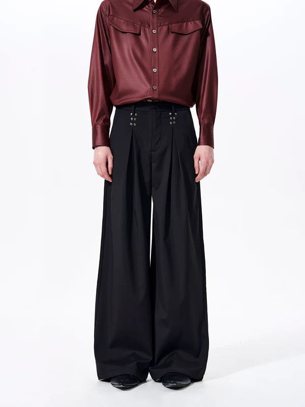 Pleated Wide-Leg Pants 2